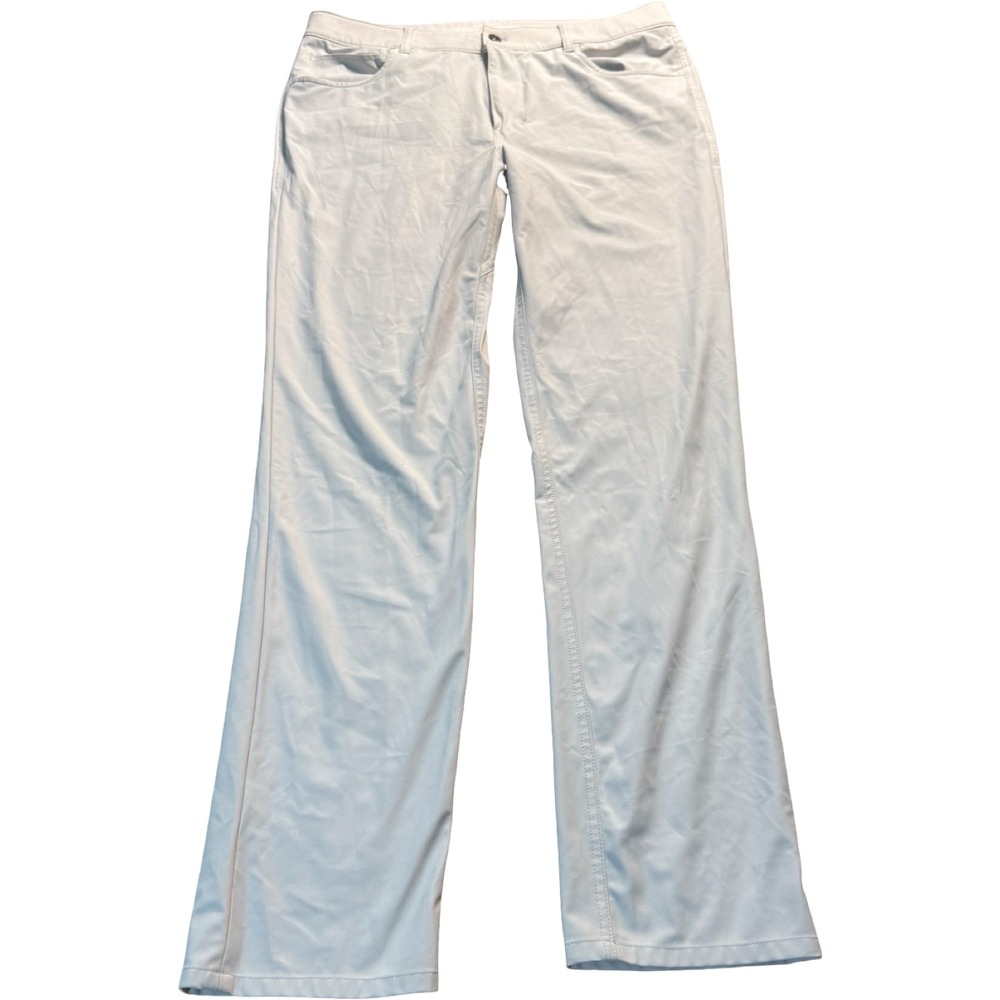 Johnnie-O Prep-Formance Pants Mens 36x34 Stone Tan Performance Golf Stretch